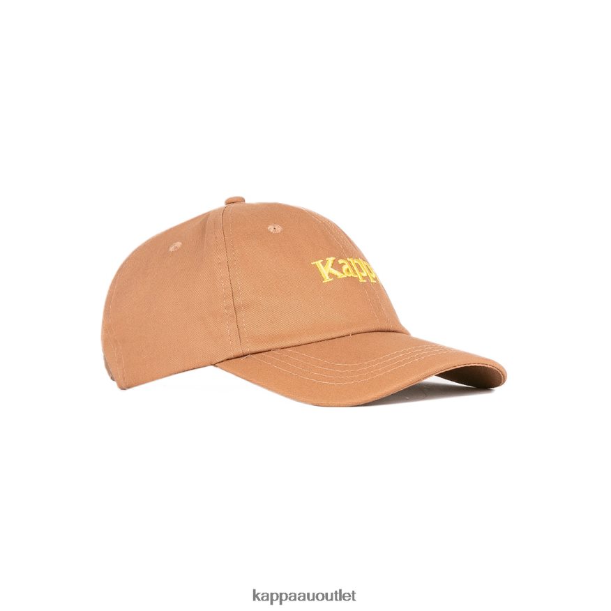 Kappa Unisex Authentic Hoogeveen Cap Brown Yellow R0HPN8303