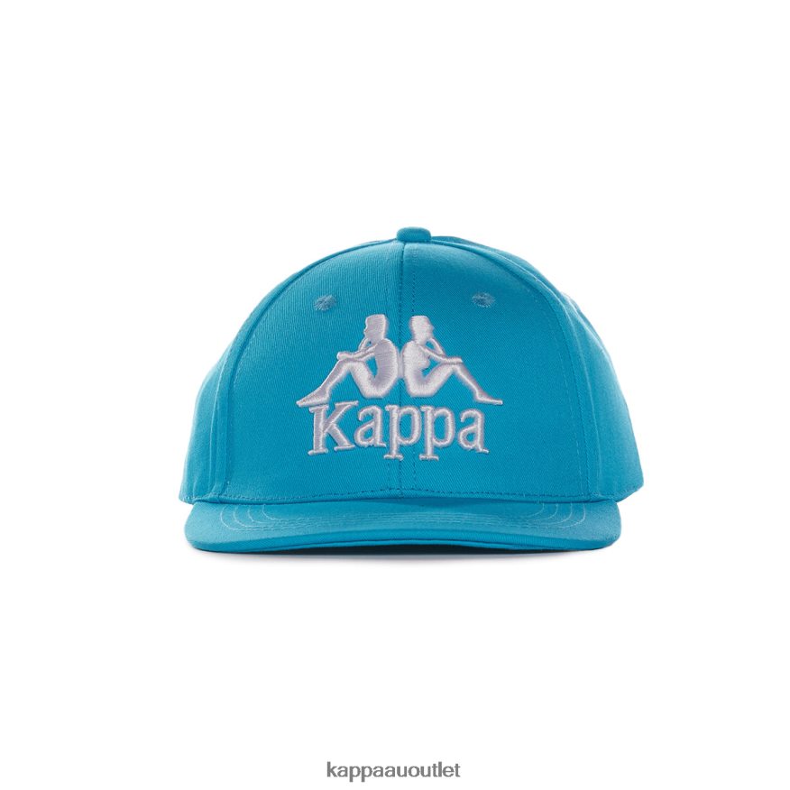 Kappa Unisex Kids Authentic Bzadem Cap Dark Aqua White R0HPN8326