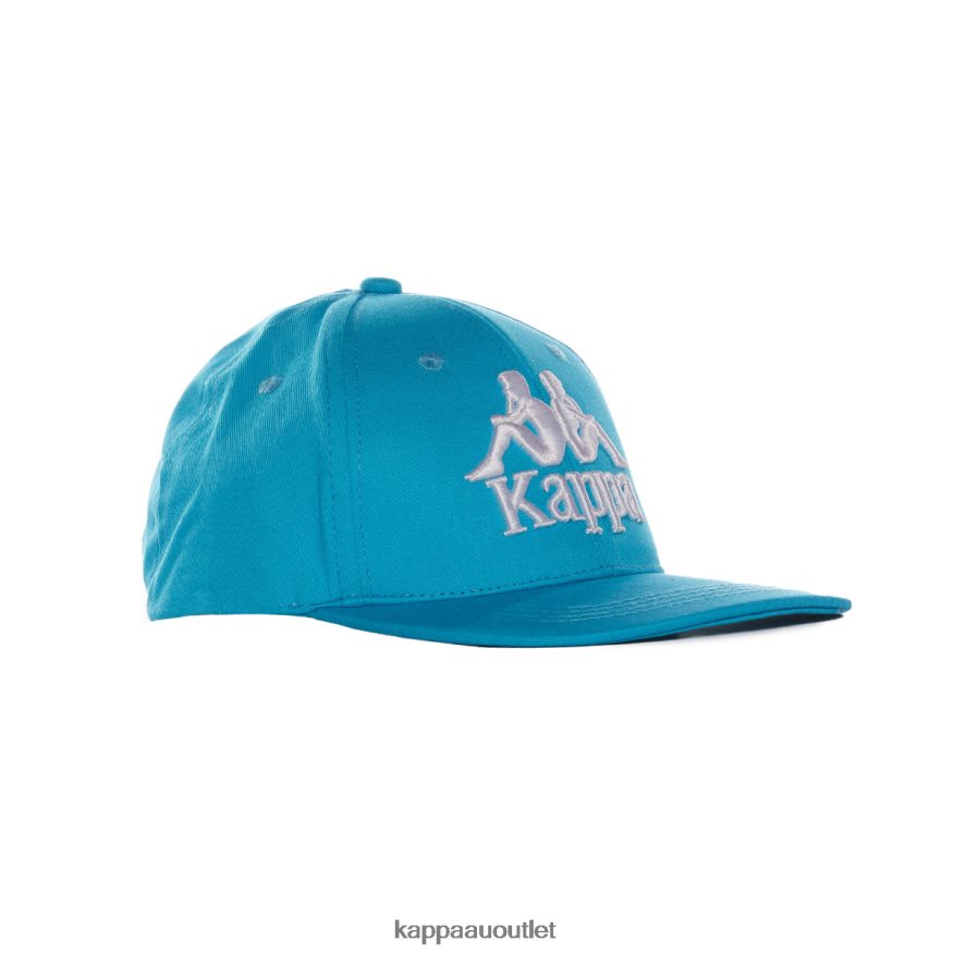 Kappa Unisex Kids Authentic Bzadem Cap Dark Aqua White R0HPN8326