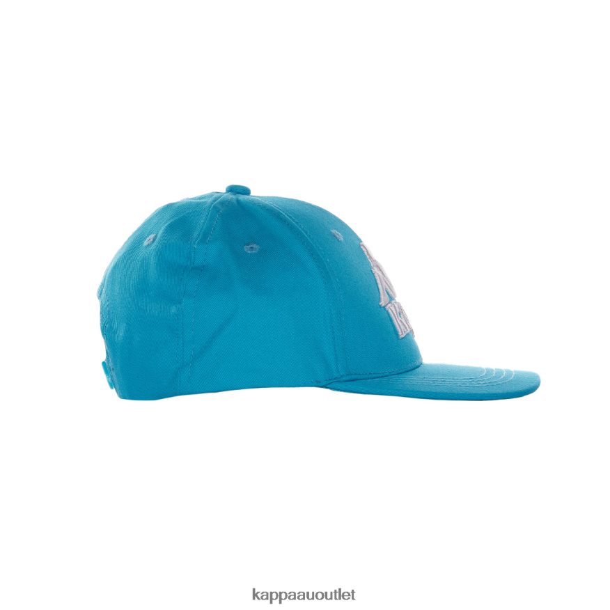 Kappa Unisex Kids Authentic Bzadem Cap Dark Aqua White R0HPN8326