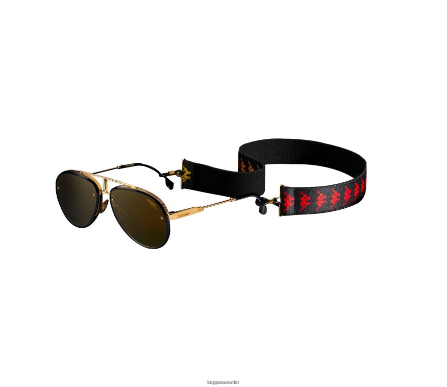 Kappa Unisex Kappa x Gumball 3000 x Carrera Glory Aviator Sunglasses BLACK GOLD R0HPN8343