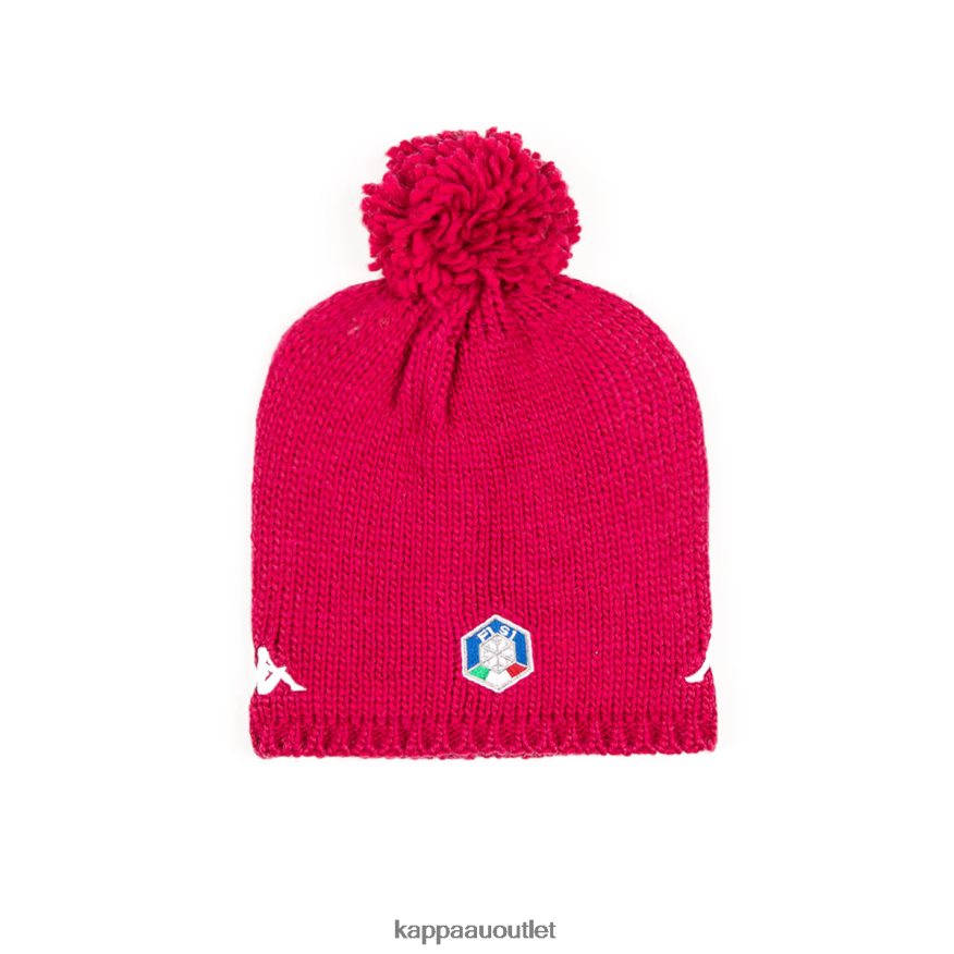 Kappa Unisex 6Cento Flock 3 Fisi Hat Red Cerise R0HPN8338