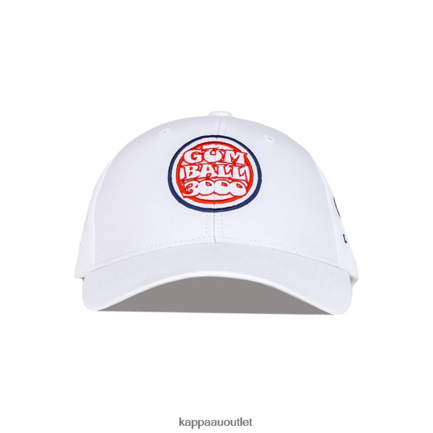 Kappa Unisex Authentic Cadio Gumball 3000 Hat White R0HPN8342