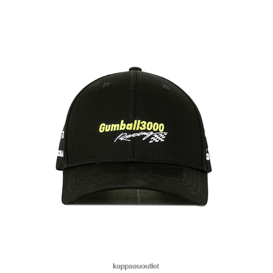 Kappa Unisex Authentic Darius Gumball 3000 Hat Black White Lime R0HPN8285