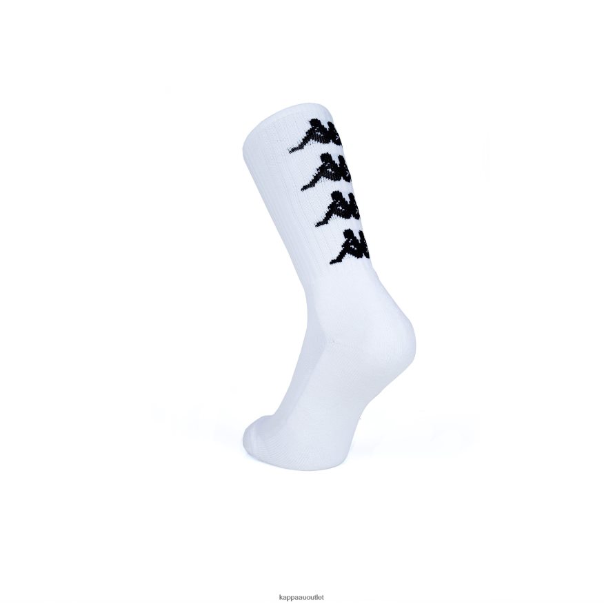 Kappa Unisex Authentic Amal 1 Pack Socks WHITE BLACK R0HPN8354