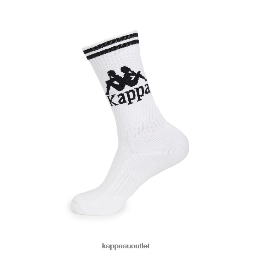 Kappa Unisex Authentic Aster Socks 1 Pack White Black R0HPN8352