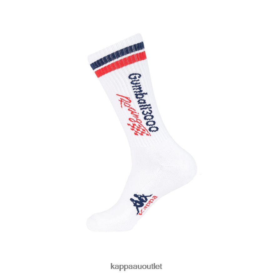Kappa Unisex Authentic Curio 1Pack Gumball 3000 Socks White R0HPN8360