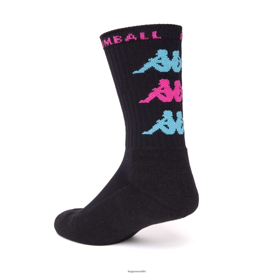 Kappa Unisex Authentic Gumball Gamal Socks Black R0HPN8357