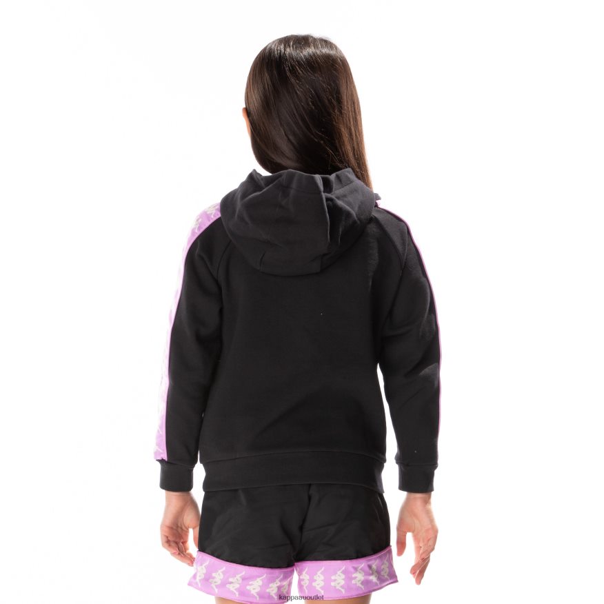 Kappa Kids Kids 222 Banda Hurtado 2 Hoodie Black Smoke Violet R0HPN8517