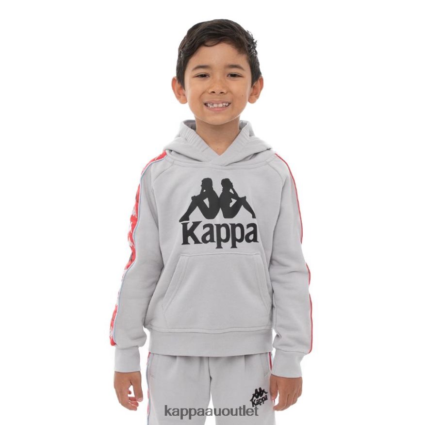 Kappa Kids Kids 222 Banda Hurtado 3 Hoodie Grey Blue Red R0HPN8559