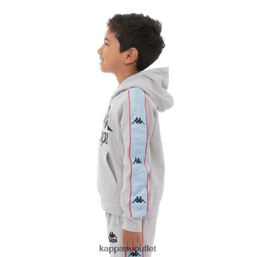 Kappa Kids Kids 222 Banda Hurtado 3 Hoodie Grey Blue Red R0HPN8559