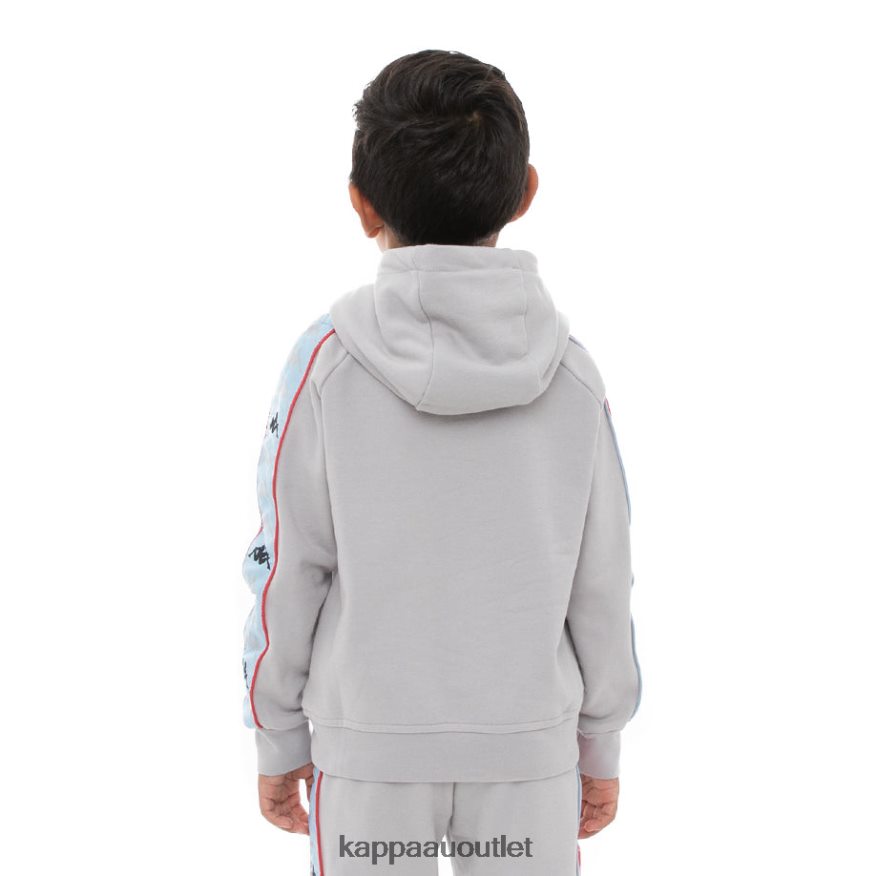 Kappa Kids Kids 222 Banda Hurtado 3 Hoodie Grey Blue Red R0HPN8559