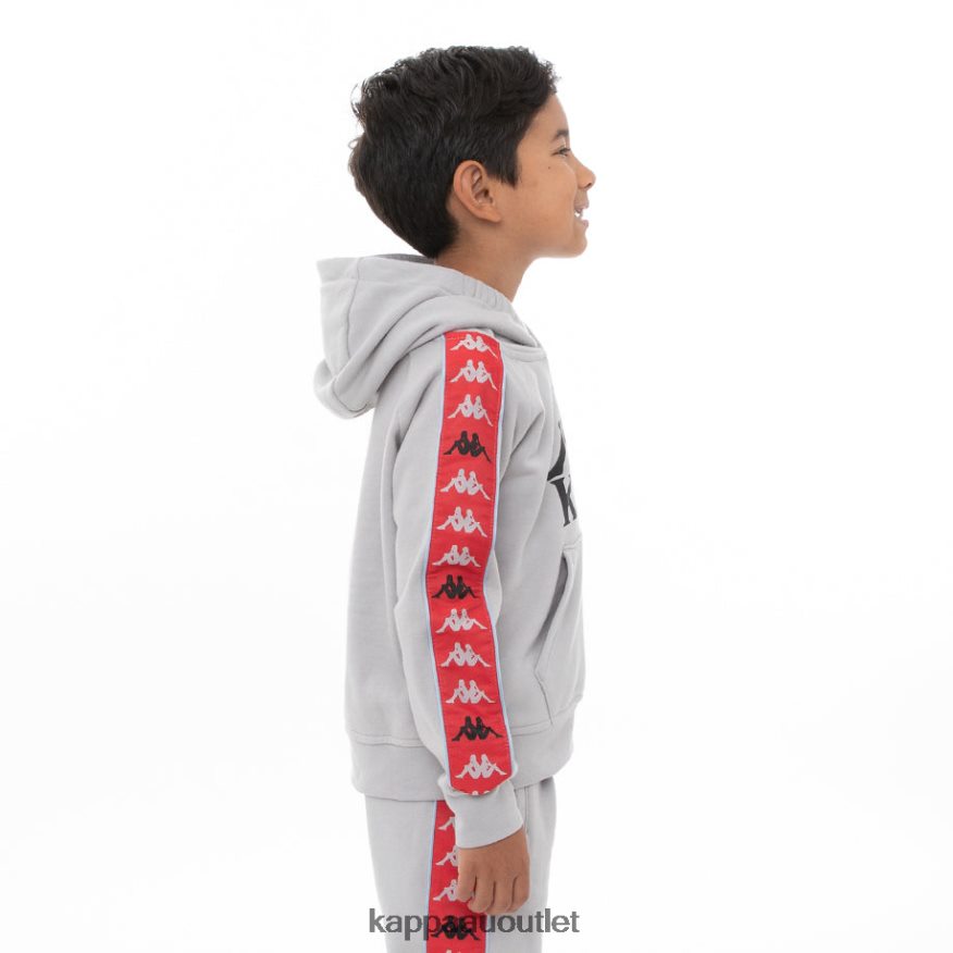 Kappa Kids Kids 222 Banda Hurtado 3 Hoodie Grey Blue Red R0HPN8559
