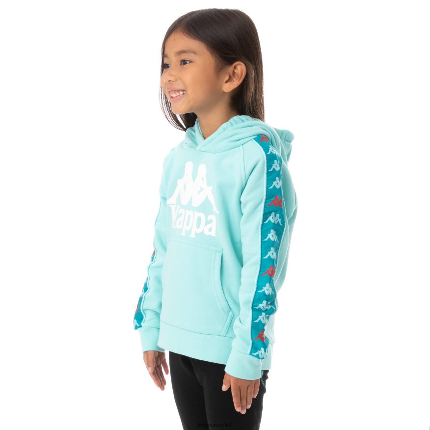 Kappa Kids Kids 222 Banda Hurtado 3 Hoodie Peacock R0HPN8556