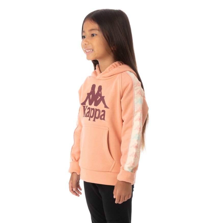 Kappa Kids Kids 222 Banda Hurtado 3 Hoodie Pink Coral R0HPN8551