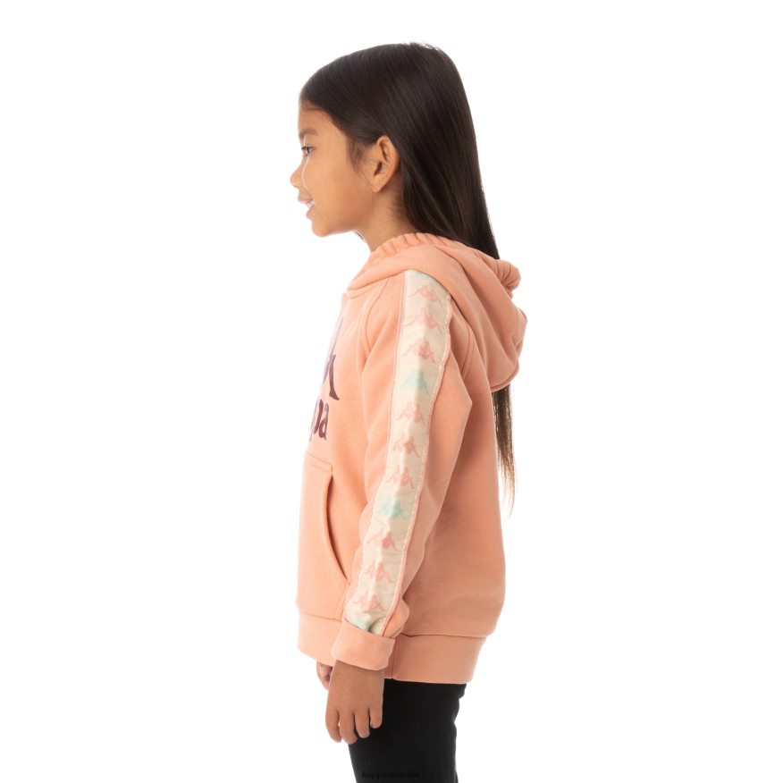 Kappa Kids Kids 222 Banda Hurtado 3 Hoodie Pink Coral R0HPN8551