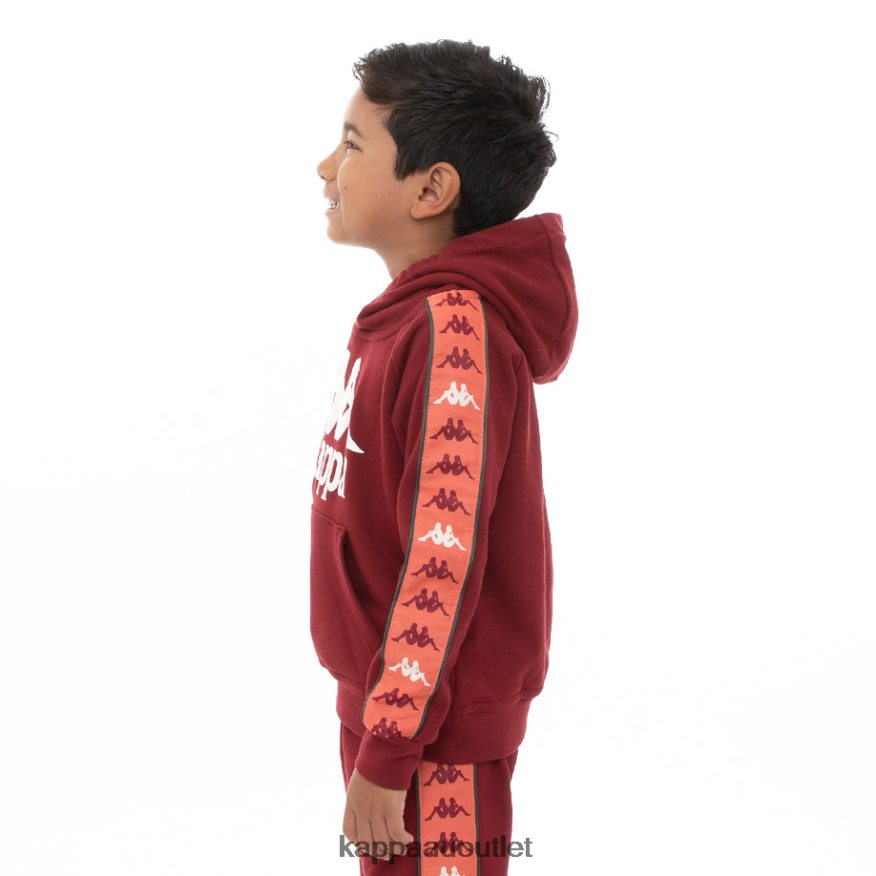 Kappa Kids Kids 222 Banda Hurtado 3 Hoodie Red Dk Orange Green R0HPN8558