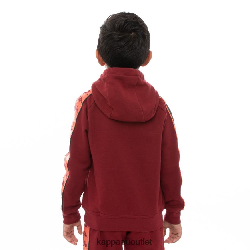 Kappa Kids Kids 222 Banda Hurtado 3 Hoodie Red Dk Orange Green R0HPN8558