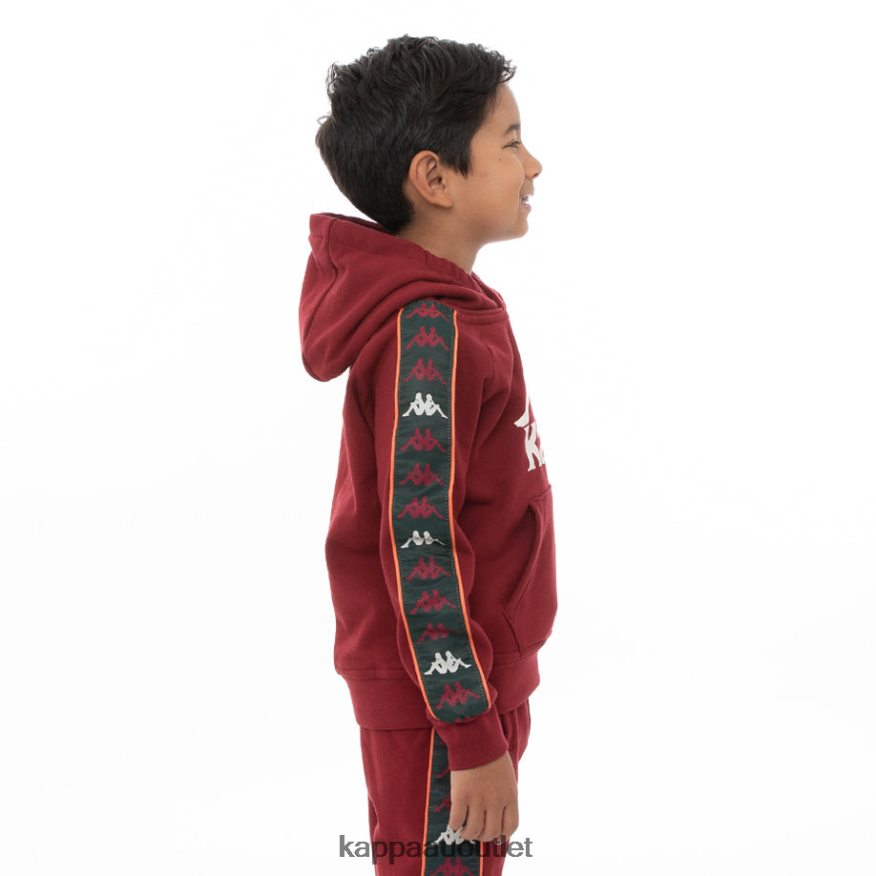 Kappa Kids Kids 222 Banda Hurtado 3 Hoodie Red Dk Orange Green R0HPN8558