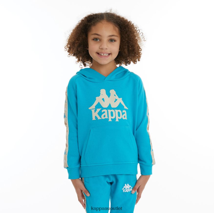 Kappa Kids Kids 222 Banda Hurtado 4 Hoodie Dark Aqua R0HPN8525