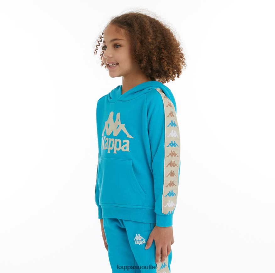 Kappa Kids Kids 222 Banda Hurtado 4 Hoodie Dark Aqua R0HPN8525