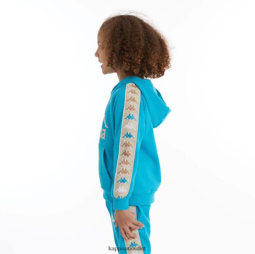 Kappa Kids Kids 222 Banda Hurtado 4 Hoodie Dark Aqua R0HPN8525