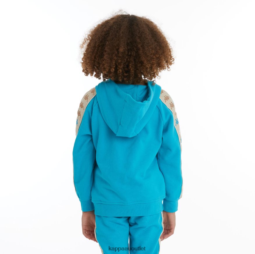 Kappa Kids Kids 222 Banda Hurtado 4 Hoodie Dark Aqua R0HPN8525