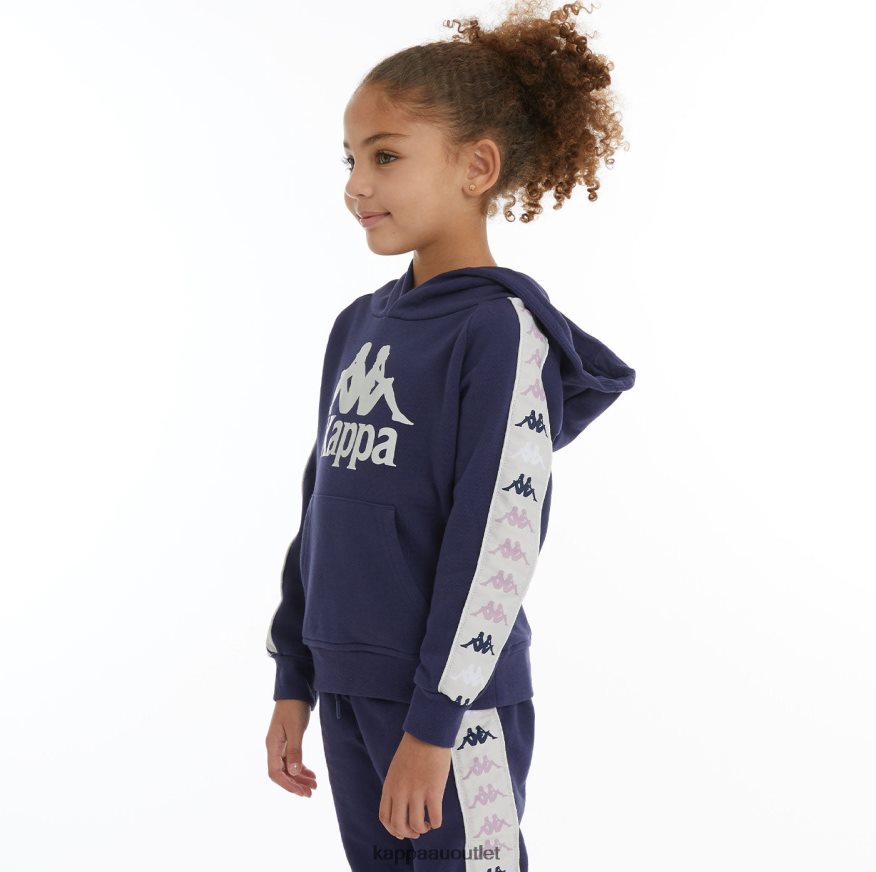 Kappa Kids Kids 222 Banda Hurtado 4 Hoodie Navy R0HPN8527