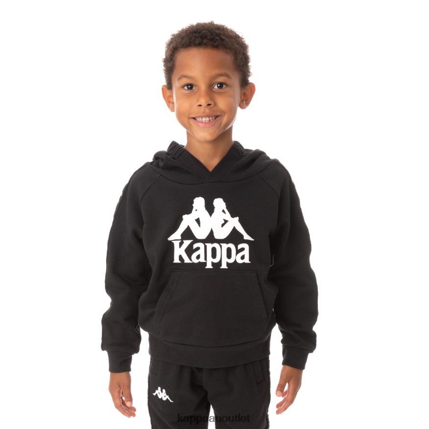 Kappa Kids Kids 222 Banda Hurtadon Hoodie Black Smoke R0HPN8544