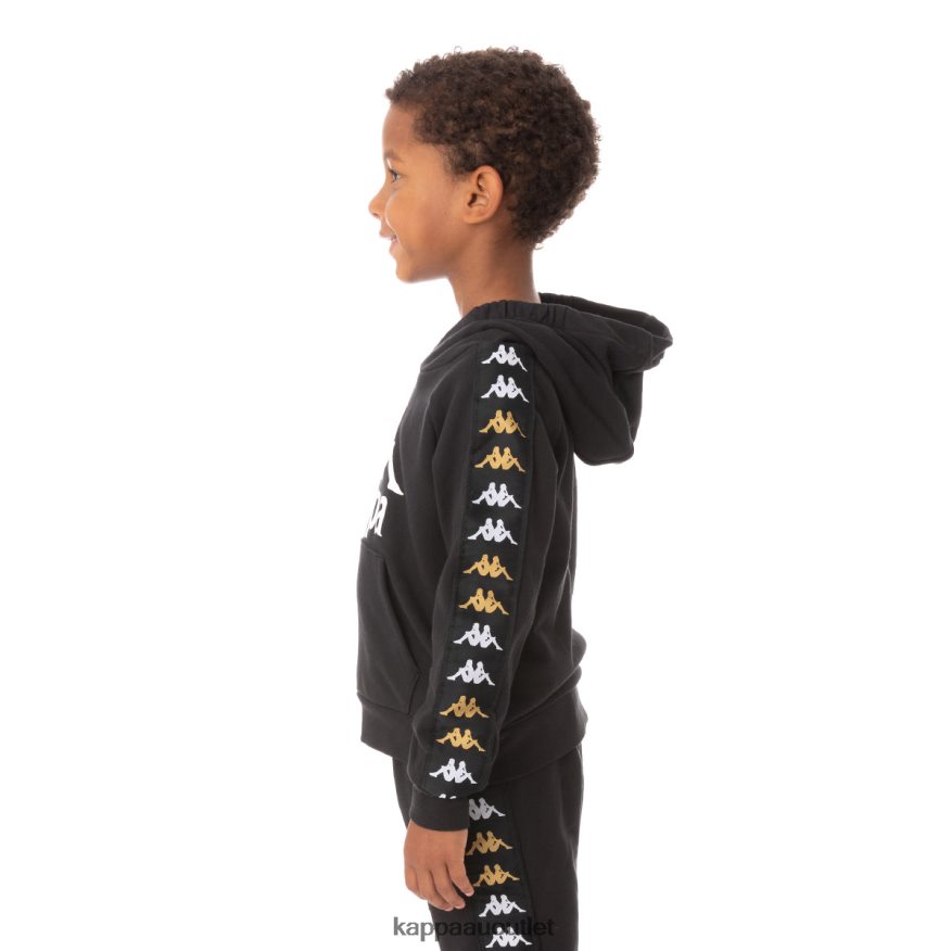Kappa Kids Kids 222 Banda Hurtadon Hoodie Black Smoke R0HPN8544