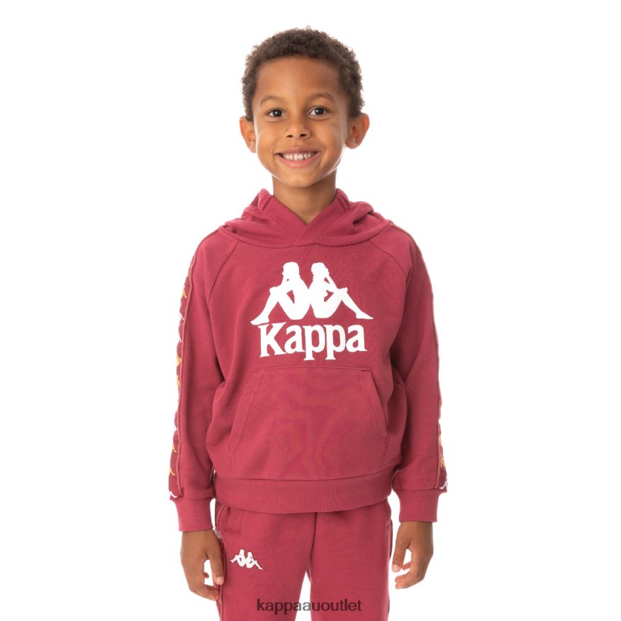 Kappa Kids Kids 222 Banda Hurtadon Hoodie Burgundy R0HPN8543