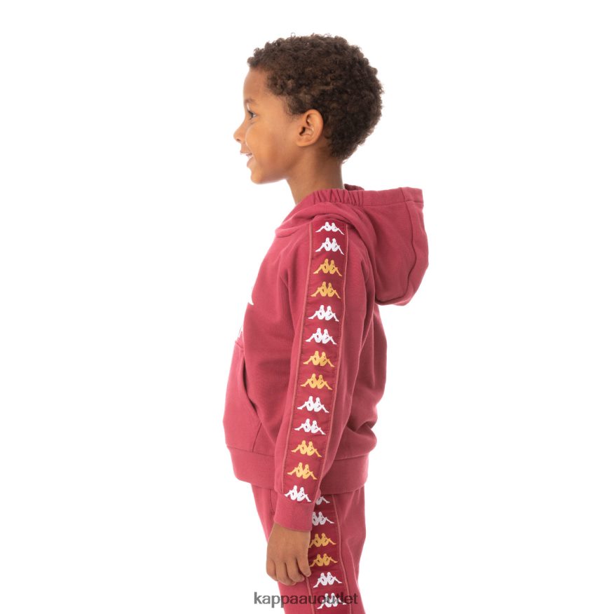 Kappa Kids Kids 222 Banda Hurtadon Hoodie Burgundy R0HPN8543
