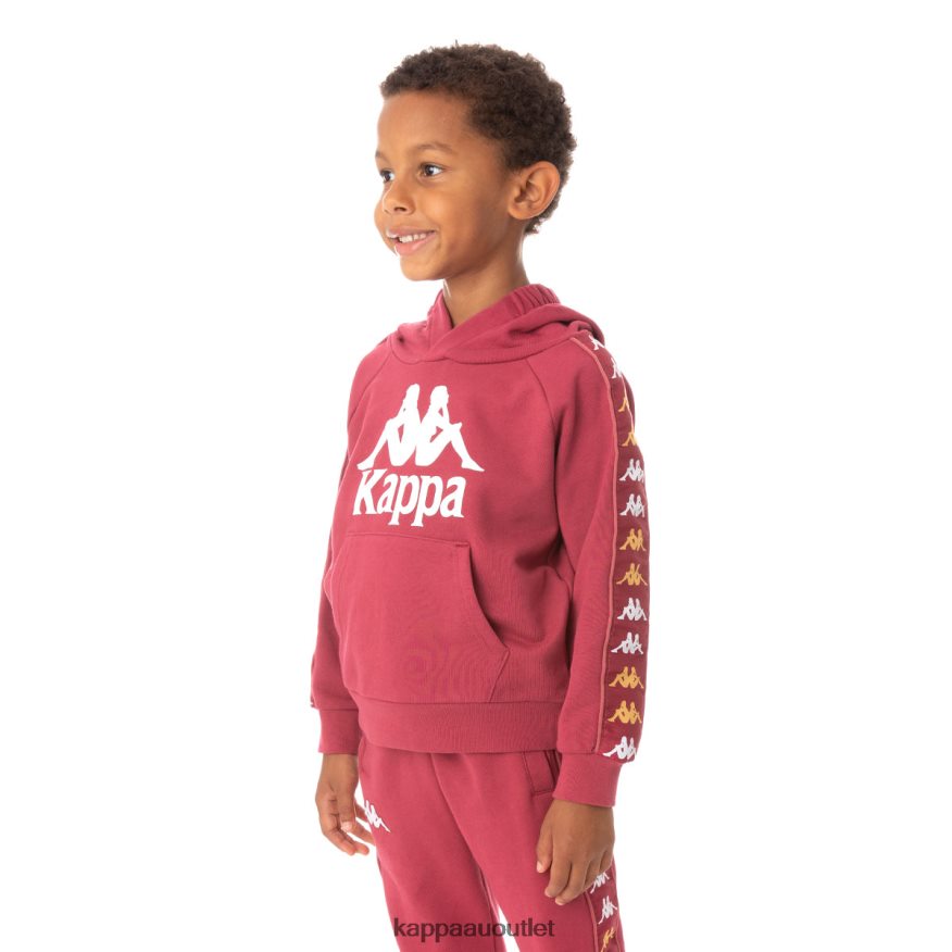 Kappa Kids Kids 222 Banda Hurtadon Hoodie Burgundy R0HPN8543