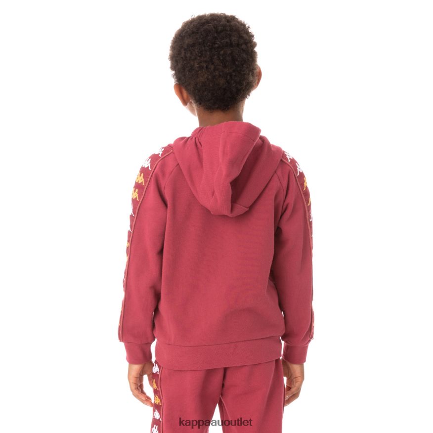 Kappa Kids Kids 222 Banda Hurtadon Hoodie Burgundy R0HPN8543