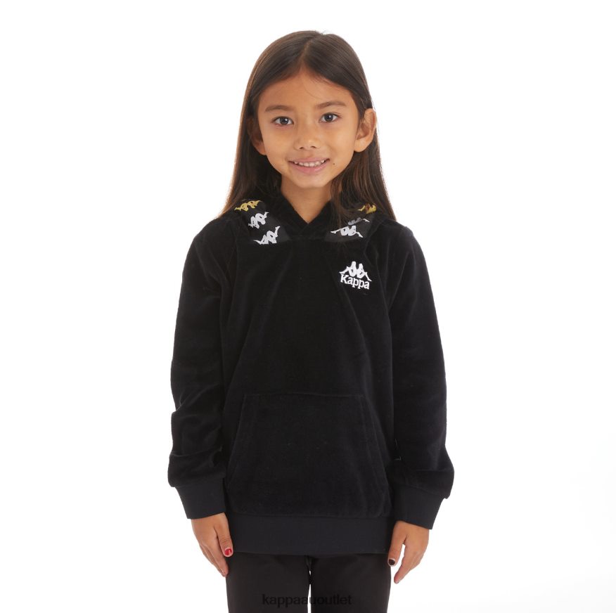 Kappa Kids Kids 222 Banda Loredo Hoodie Black Smoke R0HPN8541