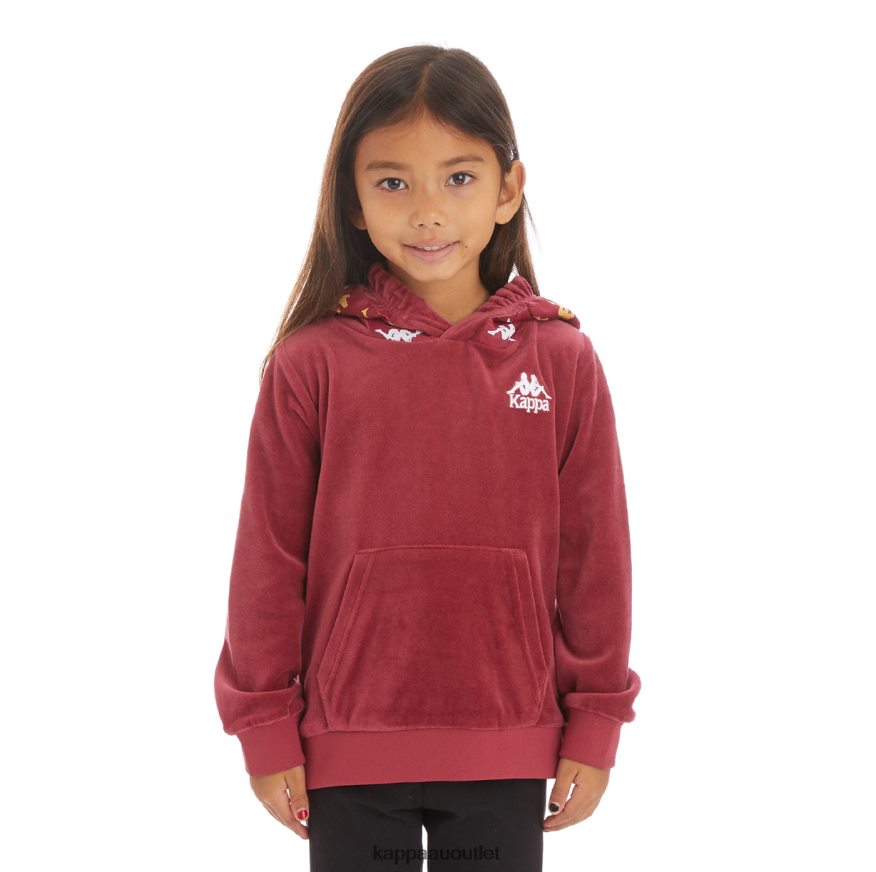Kappa Kids Kids 222 Banda Loredo Hoodie Burgundy R0HPN8540