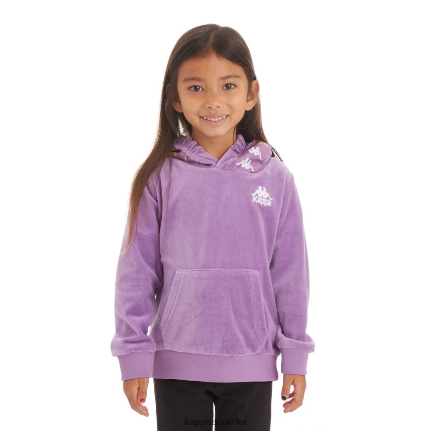 Kappa Kids Kids 222 Banda Loredo Hoodie Violet Lavender R0HPN8533