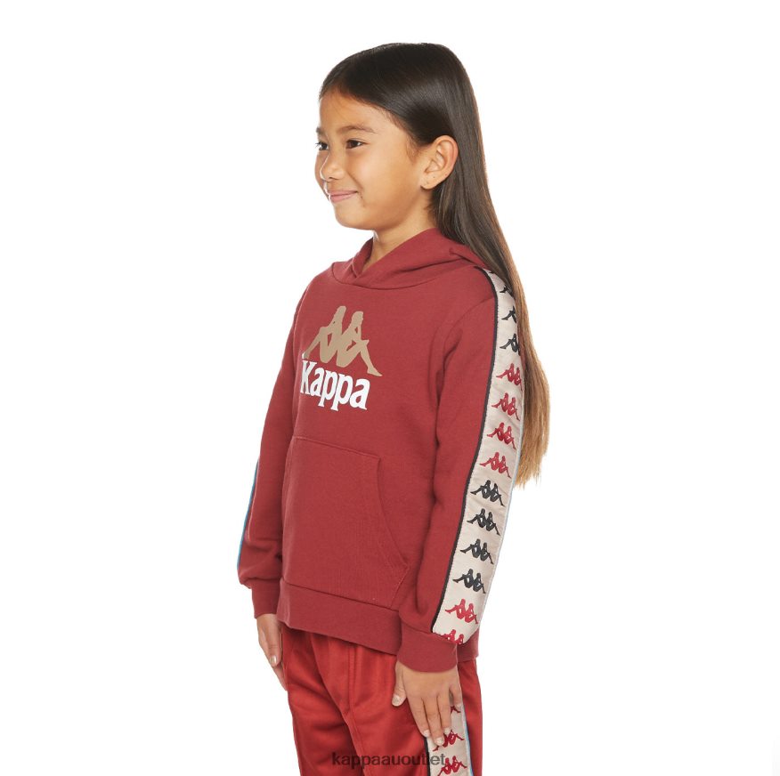 Kappa Kids Kids 222 Banda Rocket Hoodie Maroon Turqoise R0HPN8507