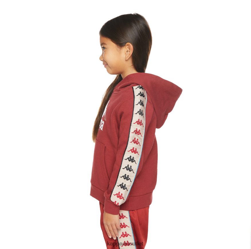 Kappa Kids Kids 222 Banda Rocket Hoodie Maroon Turqoise R0HPN8507