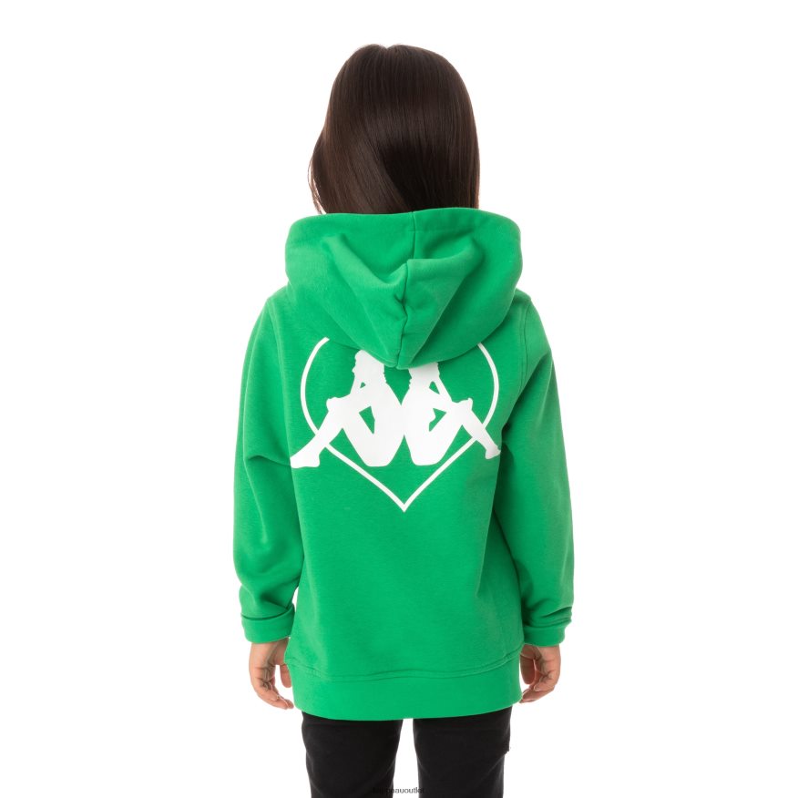 Kappa Kids Kids Authentic Love Torun Hoodie Green R0HPN8552