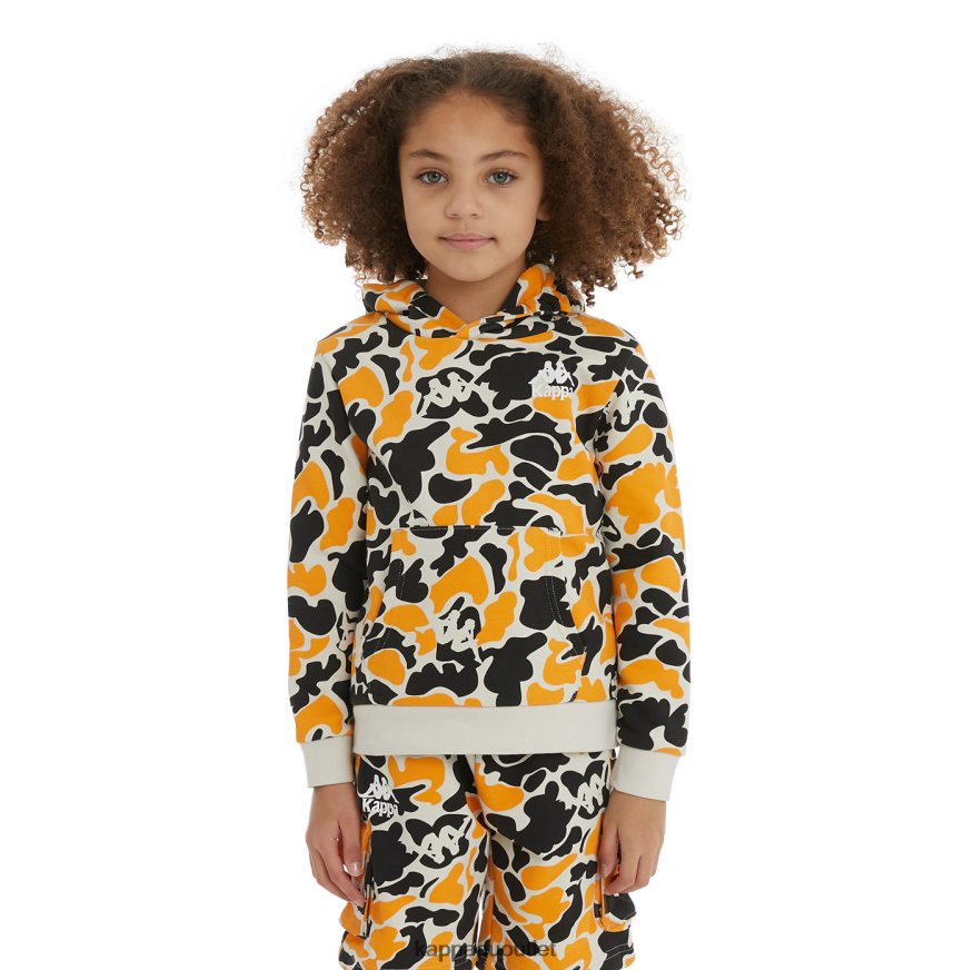 Kappa Kids Kids Authentic Picadilly Hoodie Black Smoke Light Orange R0HPN8522