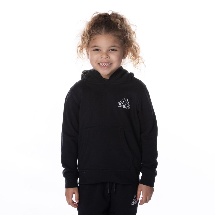 Kappa Kids Kids Logo Covington Hoodie Black Smoke R0HPN8505