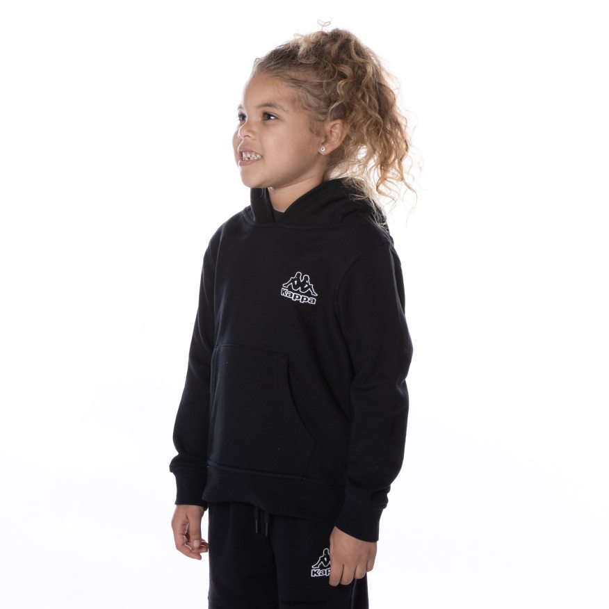 Kappa Kids Kids Logo Covington Hoodie Black Smoke R0HPN8505