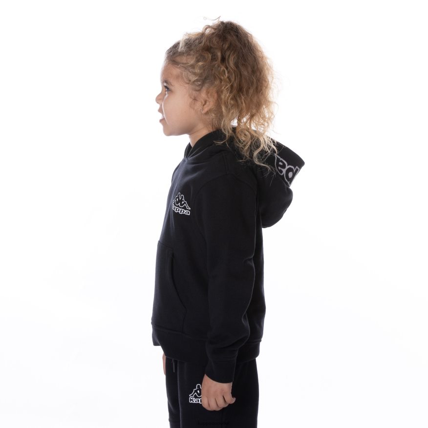 Kappa Kids Kids Logo Covington Hoodie Black Smoke R0HPN8505