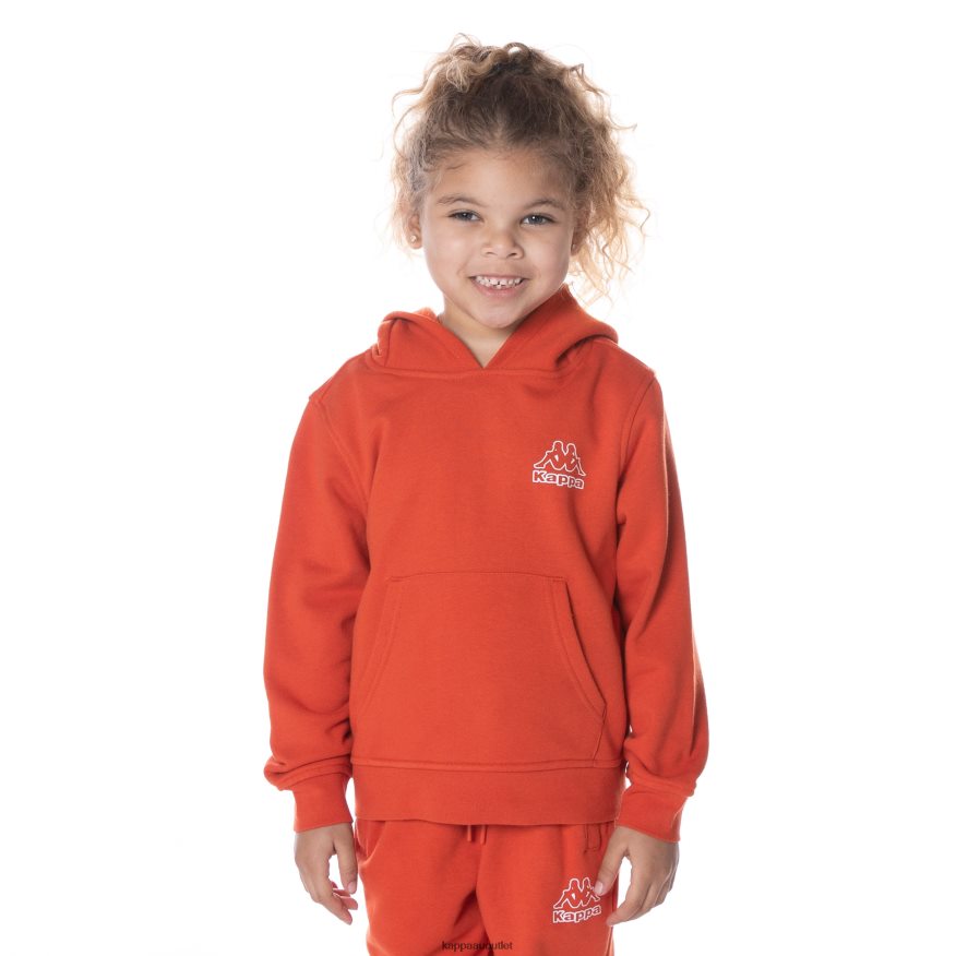 Kappa Kids Kids Logo Covington Hoodie Burnt Orange R0HPN8504