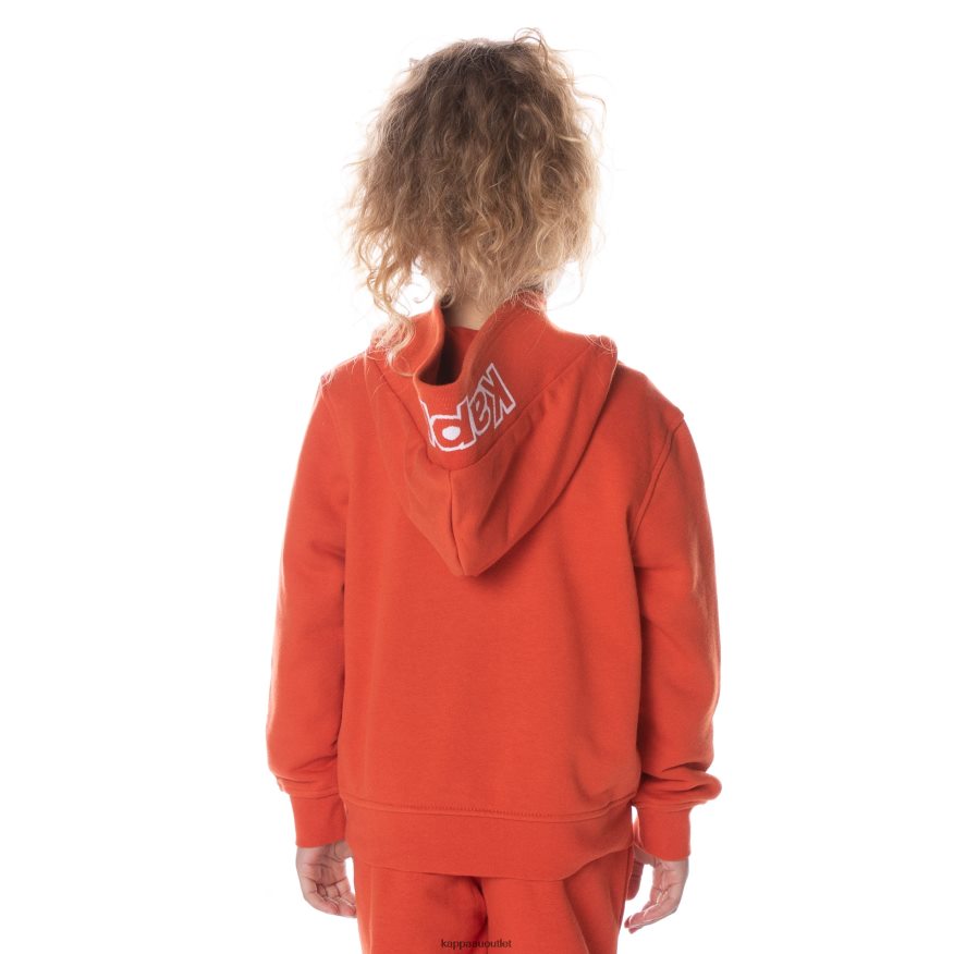 Kappa Kids Kids Logo Covington Hoodie Burnt Orange R0HPN8504