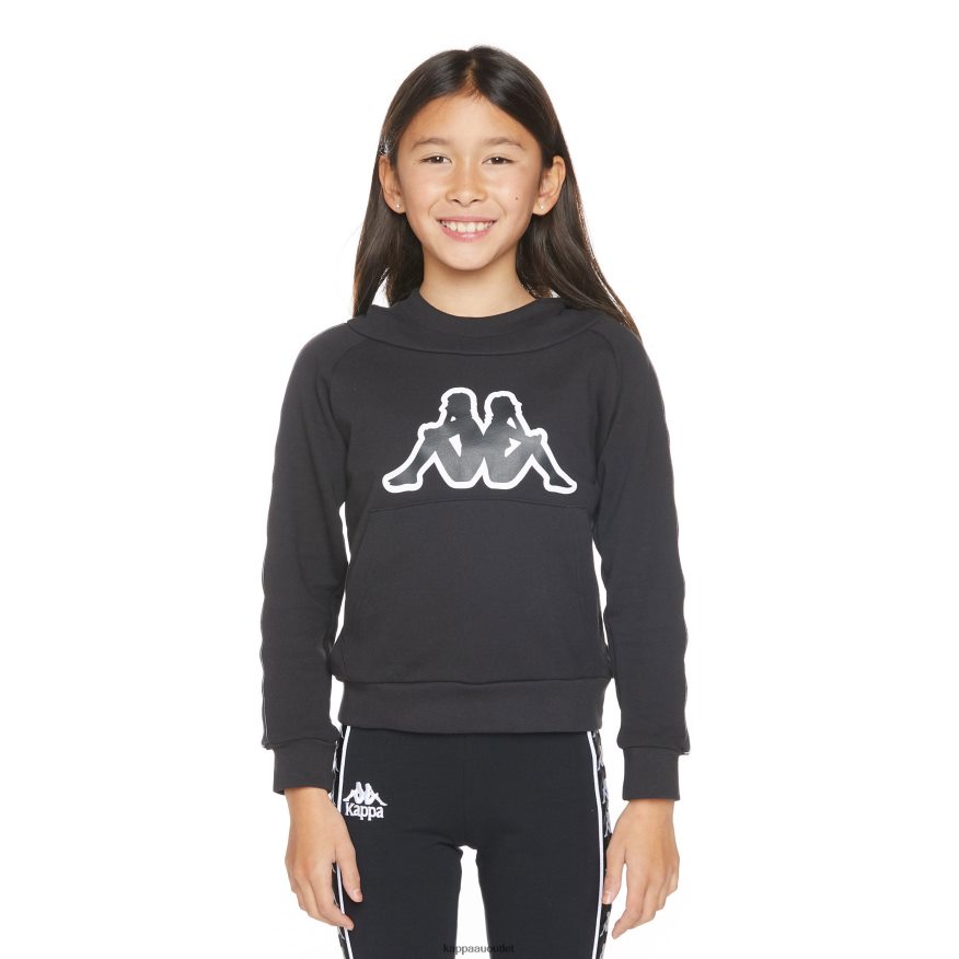 Kappa Kids Kids Logo Tape Apet 2 Hoodie Black Smoke R0HPN8506