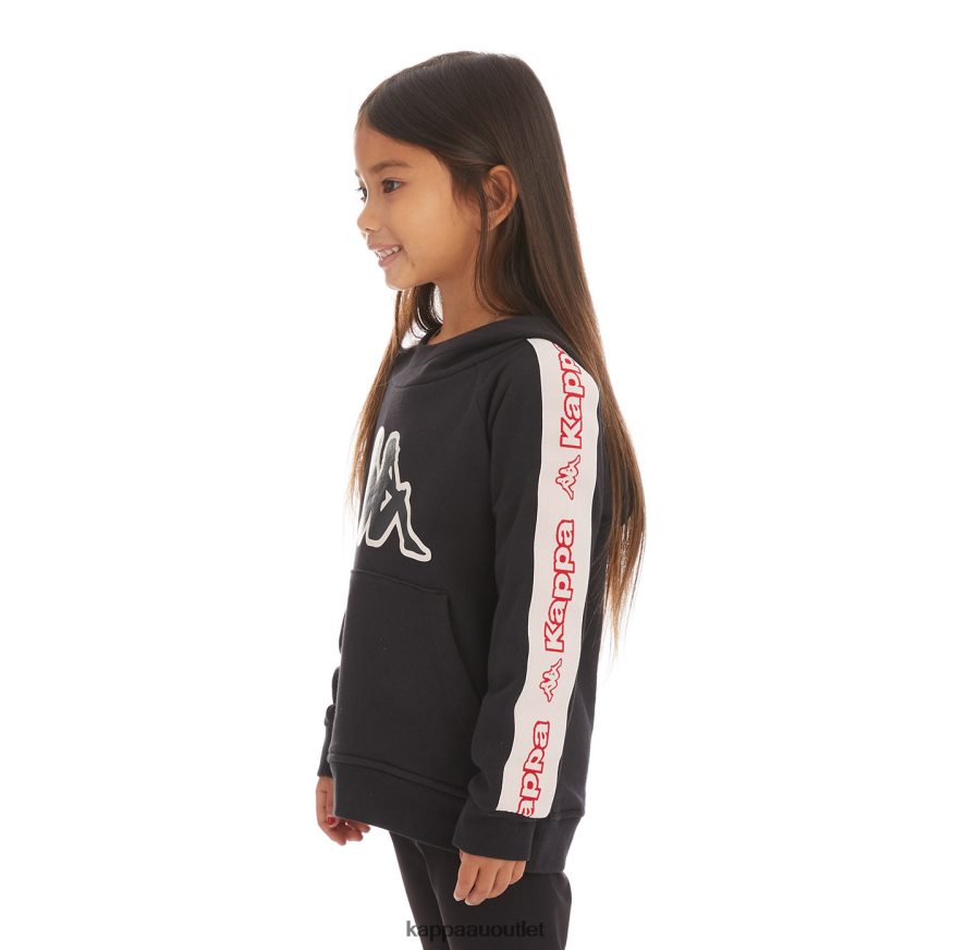Kappa Kids Kids Logo Tape Apet 2 Hoodie Black Smoke R0HPN8531