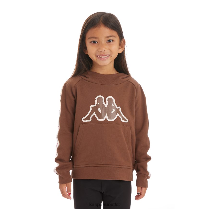 Kappa Kids Kids Logo Tape Apet 2 Hoodie Brown R0HPN8529