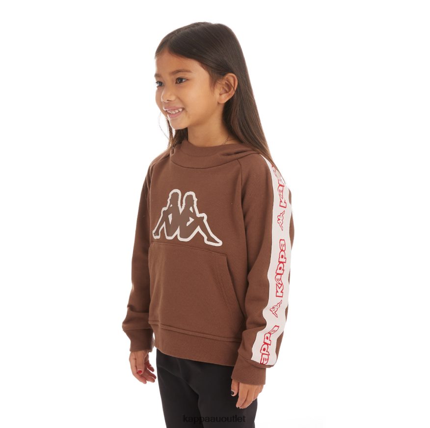 Kappa Kids Kids Logo Tape Apet 2 Hoodie Brown R0HPN8529